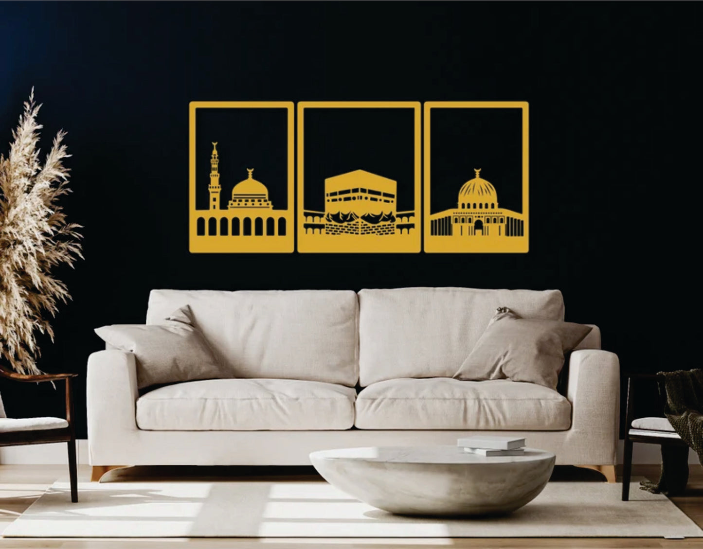 Masjid An-Nabawi Masjid Al Haram Masjid Al Aksa Set of 3 Islamic Wall Art.