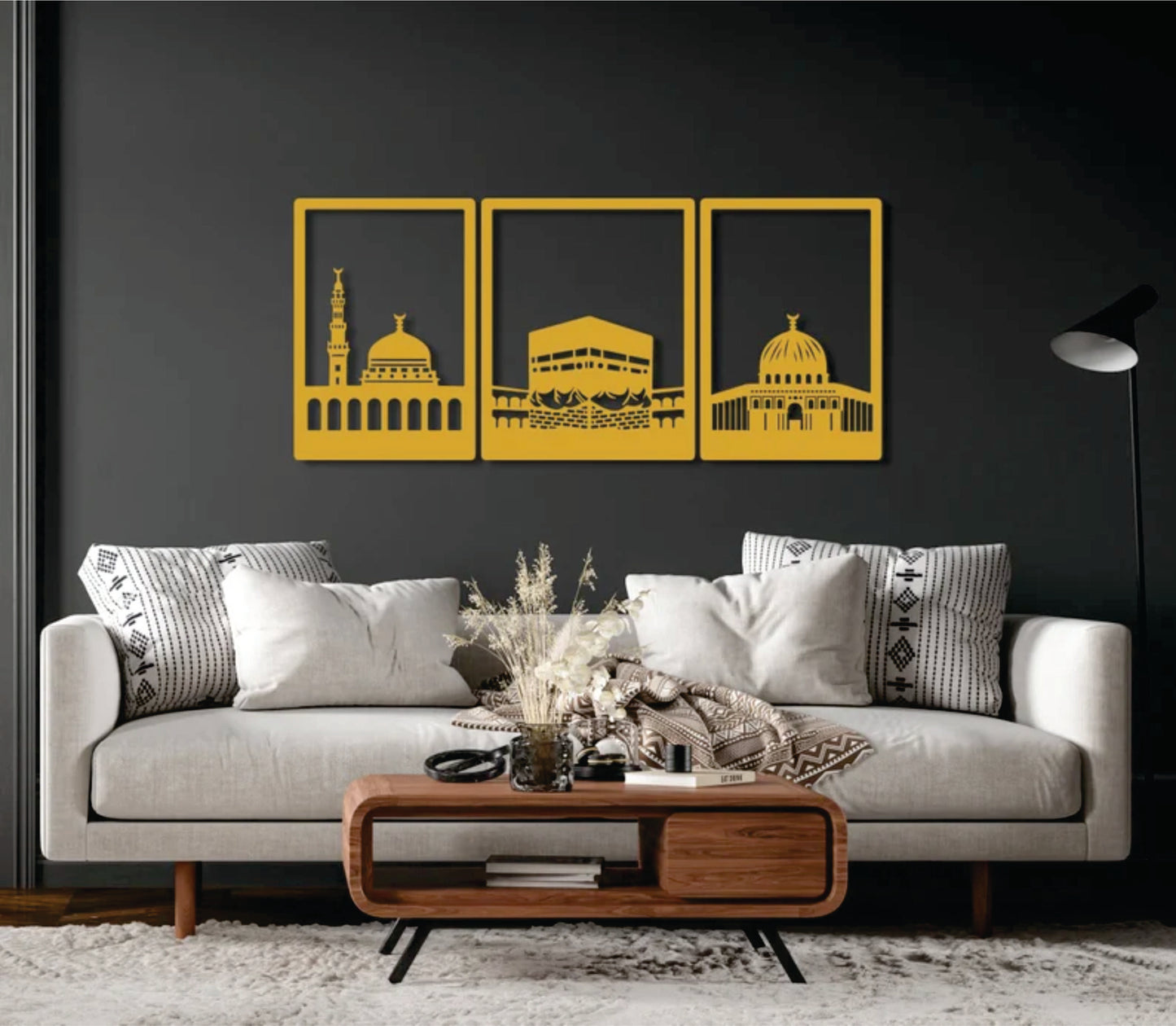 Masjid An-Nabawi Masjid Al Haram Masjid Al Aksa Set of 3 Islamic Wall Art.