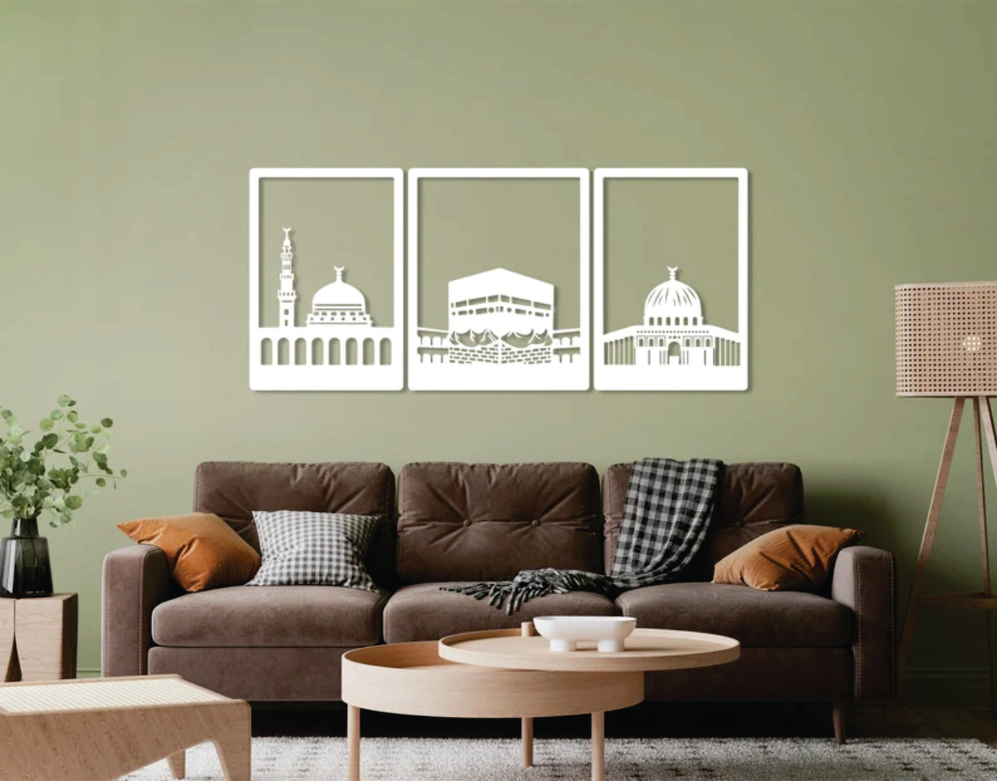 Masjid An-Nabawi Masjid Al Haram Masjid Al Aksa Set of 3 Islamic Wall Art.