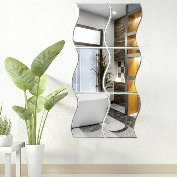 Silver Acrlyic Mirror x 6 (Big Size Zigzag)