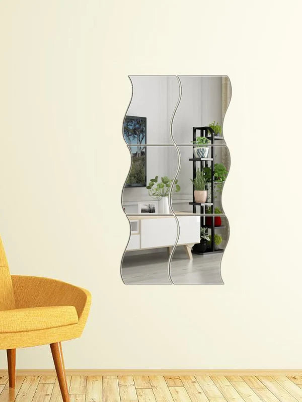 Silver Acrlyic Mirror x 6 (Big Size Zigzag)
