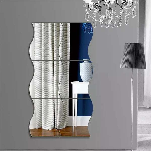 Silver Acrlyic Mirror x 6 (Big Size Zigzag)