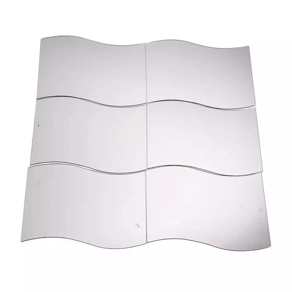 Silver Acrlyic Mirror x 6 (Big Size Zigzag)